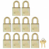 أقفال أمريكية متشابهة المفاتيح، أقفال فولاذ، نوع القيد، تخليص القيد العمودي 1-1/8 بوصة (10 قطع متشابهة المفاتيح) A5200GLNKAS10
