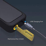 قفل إلكتروني ذكي للباب الزجاجي مزود بأربع وظائف - بصمة الإصبع، تطبيق جوال، رمز مرور، بطاقة IC (ضمان لمدة عامين) (RBSL4010B) - لا يتطلب مثقابًا