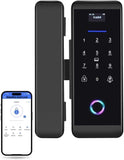 قفل إلكتروني ذكي للباب الزجاجي مزود بأربع وظائف - بصمة الإصبع، تطبيق جوال، رمز مرور، بطاقة IC (ضمان لمدة عامين) (RBSL4010B) - لا يتطلب مثقابًا