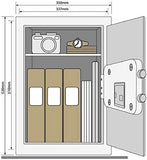 خزنة احترافية معتمدة من YSM/520/EG1، مسامير قفل 22 مم، شاشة LCD، سعة 49 لترًا، لون فحمي، عرض 350 مم × ارتفاع 520 مم × ارتفاع 360 مم