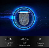 قفل إلكتروني ذكي للباب الزجاجي مزود بأربع وظائف - بصمة الإصبع، تطبيق جوال، رمز مرور، بطاقة IC (ضمان لمدة عامين) (RBSL4010B) - لا يتطلب مثقابًا