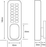 قفل الباب بزر الضغط رمز ميكانيكي