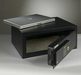 خزنة كمبيوتر محمول معتمدة من جامعة ييل YLB/200/EB1 مزودة بلوحة مفاتيح رقمية ومفاتيح تحكم، لون أسود، مقاس 20×48×35 سم