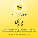 قفل باب رقمي من Yale Ydm3168، مزود بتقنية تحديد الهوية بموجات الراديو، ولوحة مفاتيح رقمية أحادية الكتلة، باللون الفضي