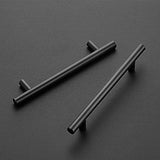 مقبض خزانة فولاذي أسود 5 بوصات