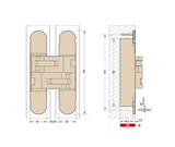 مفصلة Ceam 3D قابلة للتعديل 160 مم 1131S صنع في إيطاليا