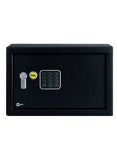 خزنة ييل القيمة YSV/200/DB1 مزودة بلوحة مفاتيح رقمية ومفاتيح تجاوز، لون أسود، 20×31×20 سم