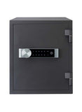 YFM/420/FG2 Yale خزنة كبيرة مقاومة للحريق لمدة 60 دقيقة مزودة بتقنية لوحة اللمس ومسامير قفل، لون أسود، 42x35.2x43.3 سم