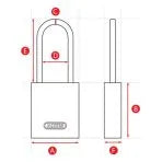 قفل أبوس 72/40HB40 أسود