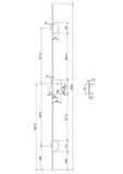 MCM 1801-3 Multipoint 3 Point lock Deadbolt U forend 23x9mm