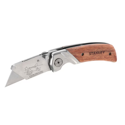 STANLEY FOLDING UTILITY KNIFE WOODEN HANDLE