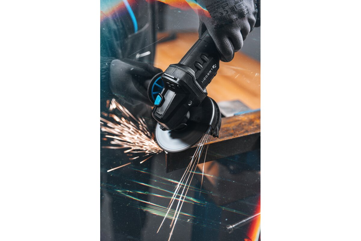Hogert 125MM 18V CORDLESS BRUSHLESS ANGLE GRINDER WITH PADDLE SWITCH