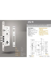 252Rsn M.Block Door Lock Satin
