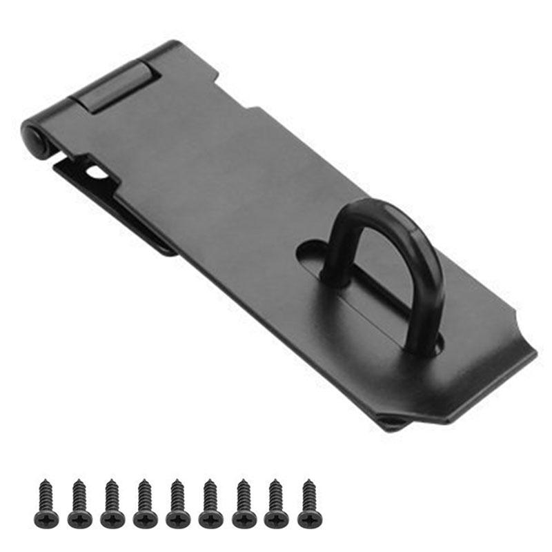 Hasp and Staple Black 4"