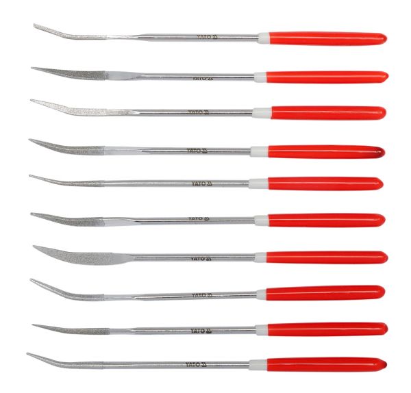 Yato 10Pcs Diamond Needle Riffler Set 3X140X30mm YT-6146