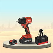 Yato Cordless Impact Wrench Brushless 1/2" 850Nm 18V+2x4Ah Battery+Charger+Cloth Bag YT-8277935