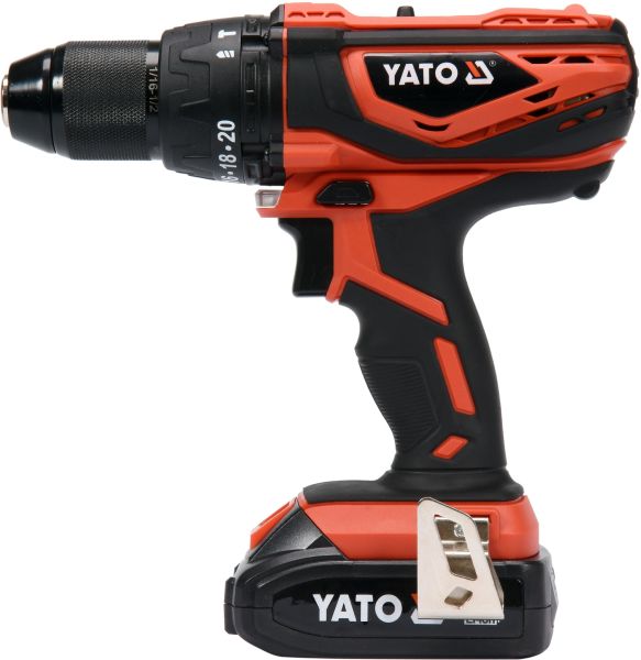 Yato Cordless Impact Drill 13mm 18V w/1x2.0Ah Battery Color Box YT-82786