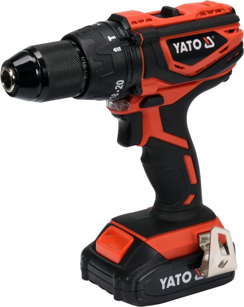 Yato Cordless Impact Drill 13mm 18V w/1x2.0Ah Battery & Quick Charger BMC Box YT-82788