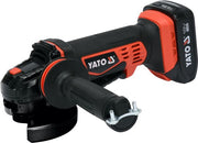 YATO Cordless Angle Grinder 125mm 18V w/1x2.0Ah Battery & Quick Charger Color Box  YT-82826