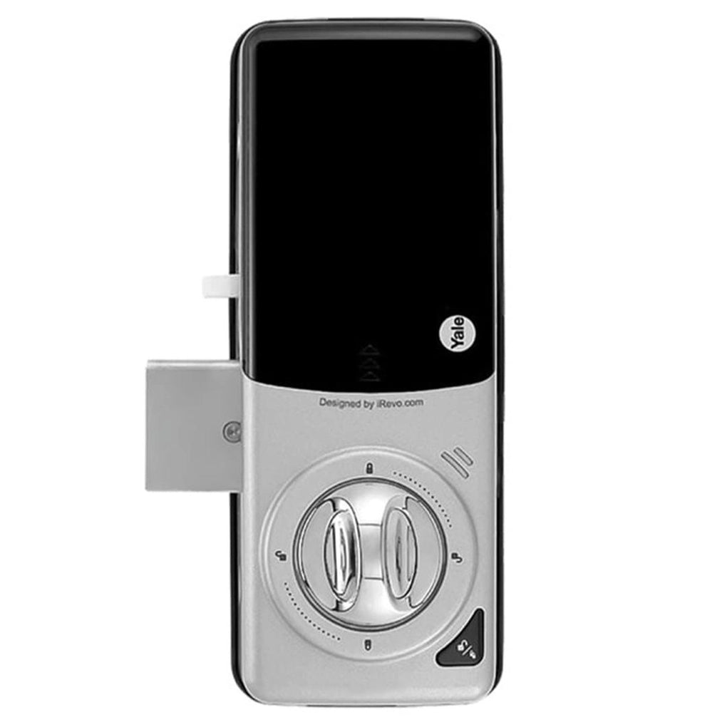 Yale YDG 313 Shine Digital Glass Door Lock With RFID And Mirror Finish Silver