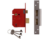Union 2234E 5 Lever BS Mortice Sash Lock Plated Brass Finish 67mm 2.5in