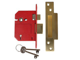 Union Y2200SP30 Strongbolt 5 Lever Mortice Sash Lock 81mm Satin Brass