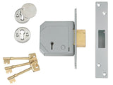 Union Locks V3G114B67 3G114E 5 Lever Mortice Deadlock C-Series 67mm Brass