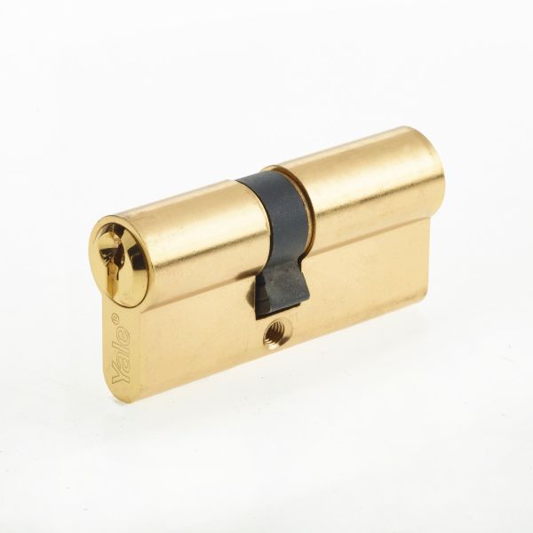 Yale Cylinder Double Euro Profile 80mm Polished Brass 500 Series 10-0502-4040-00-02-01