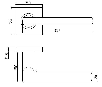 مقبض باب مارتينا ييل SS304