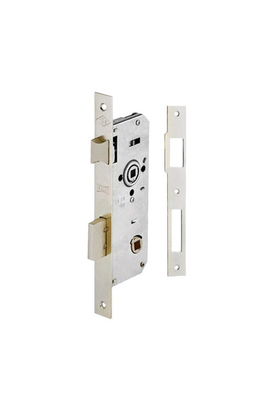 Nickel (Square) Door Lock 23mm Wc / 169-Rwc / 40mm