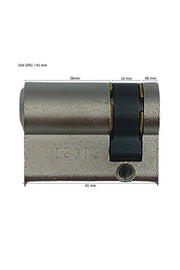 Kale 164Grc Standard Half Cylinder Steel Pin 41mm (05 10 26)-Nickel