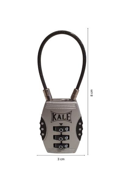 Castle Password Padlock 3 Step Encryption-grey