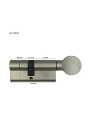 Kale 164Ktbsm Trap System Steel Pin Locking Cylinder-Nickel (68mm-26+10+32)