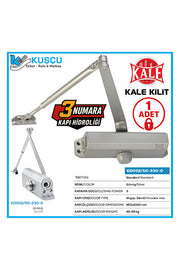 Door Hydraulic Cylinder Size 3 (Silver) 40-65 kg / Kd002/50-330-0