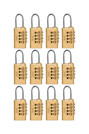 CASTLE CIFFERED HANGING LOCK 4 HANELLI BRASS 38mm 1 PACK (12 Pieces)