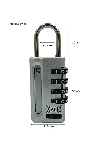 Castle Password Padlock-kd00120200-grey (4-Step Encryption, with Information Window)