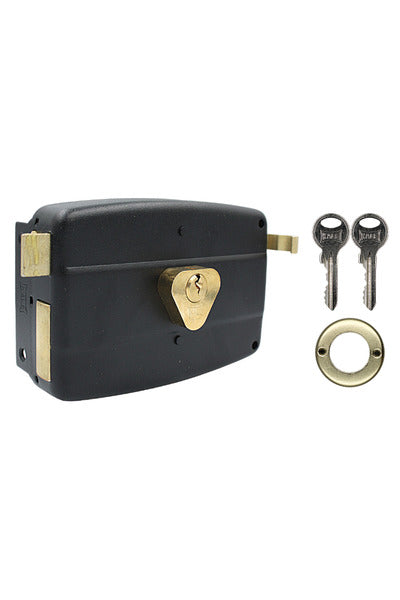 Kale 157Aeco Cylindrical Rolled Iron Door Lock Black (14Mm-52Mm)