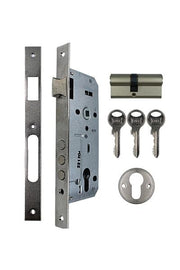 152 3 Mr Standard Cylinder Circle Lock with Rosette Hole 3 Mile Nickel (45mm-68mm)