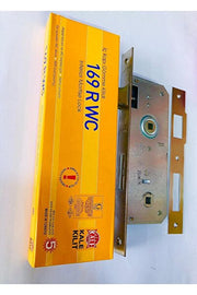 Kale 169 R WC 35 Mm Interior Door Mortise Lock Wooden Bathroom and WC Door Lock Nickel