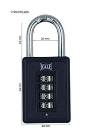 Castle Password Padlock 4 Step Encryption Dark Blue