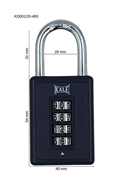 Castle Password Padlock 4 Step Encryption Dark Blue