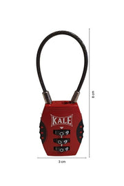 Castle Password Padlock 3 Step Encryption-red
