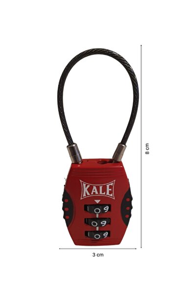 Castle Password Padlock 3 Step Encryption-red
