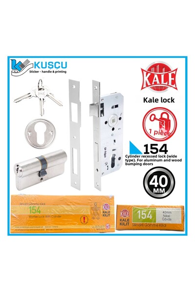 154 40 mm / Cylinder Mortise (Wide Type) Lock + 164 Gnc-62 mm Barrel Nickel