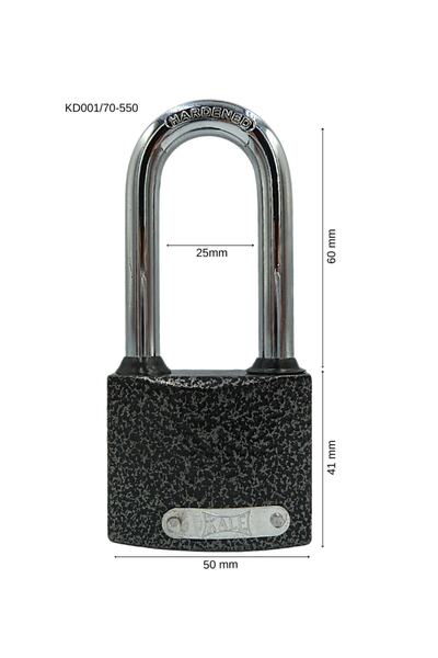 Kale Cast Long Hook Padlock Blister Packaging 50 Mm