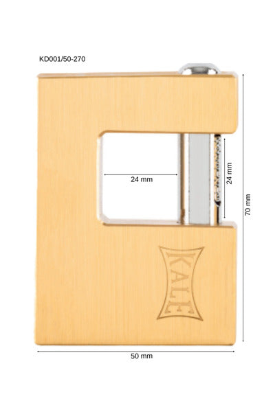 Kale Horizontal Brass Padlock Yellow) 70mm Kd001/50-270