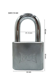 Kale Padlock Brass Nickel Plated 60 Mm