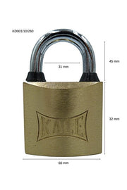 Castle Padlock Yellow 60mm