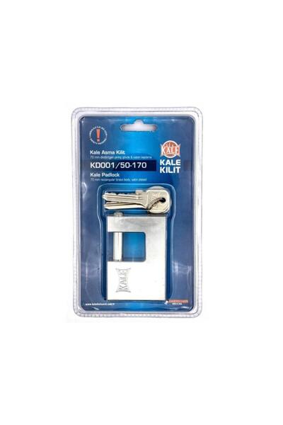 Kale Kd001/50-170 70 mm Satin Padlock with a Pin for a Sliding Shaft