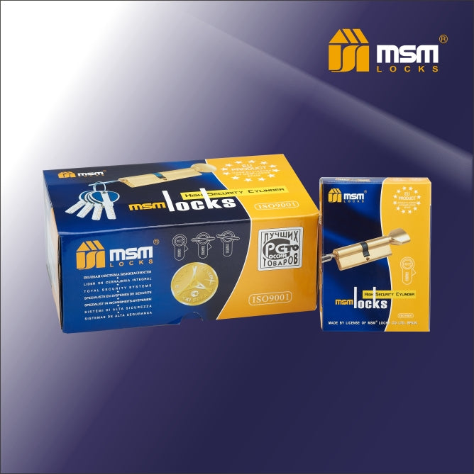 Unequal Door Cylinder MSM 55mm-35mm (55-35) SN finish